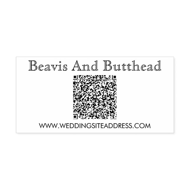QR Code Business Logo Modern Simple  Rubber Stamp (Imprint)