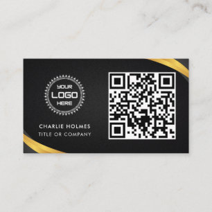QR Code Business Logo Professional & Modern Card