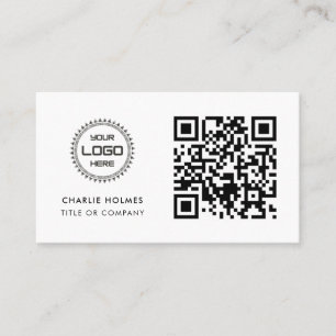 QR Code Business Logo Professional & Modern Card