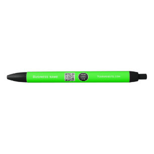 QR Code Business Logo Professional Neon green Pen