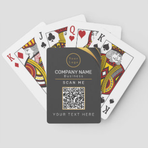 QR Code Business Logo Professional Poker Cards