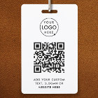 QR Code | Business Logo Professional Simple White