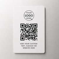 QR Code | Business Logo Professional Simple White