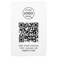 QR Code | Business Logo Professional Simple White