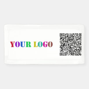 QR Code Business Logo Promotional Banner Example