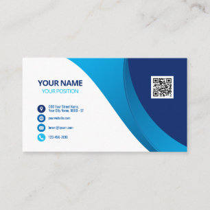 QR Code Business Logo Stylish Modern Professional  Card