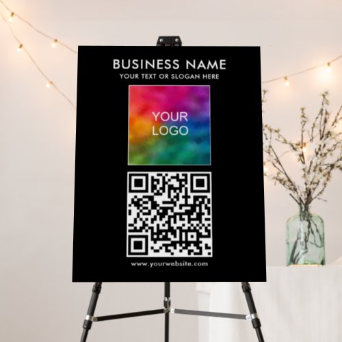 QR Code Business Logo Template Create Your Own Foam Board