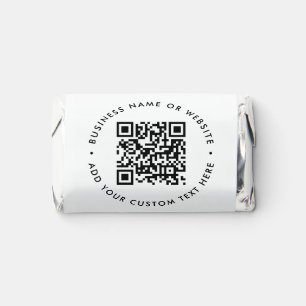 QR Code Business Minimalist Simple White Hershey's Miniatures