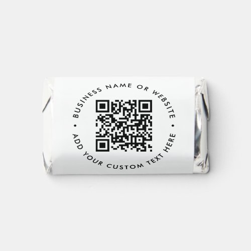 QR Code  Business Minimalist Simple White  Hersheys Miniatures