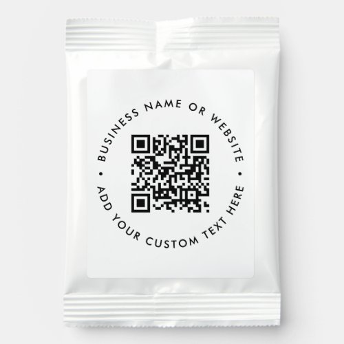 QR Code  Business Minimalist Simple White Hot Chocolate Drink Mix