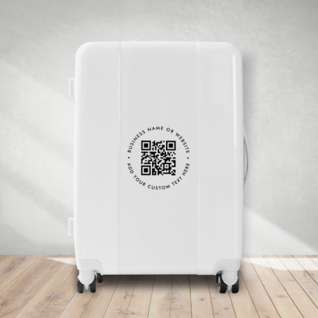 Qr Code Business Modern Minimal Clean Simple White Luggage