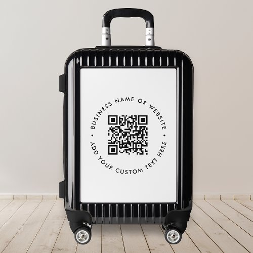 QR Code Business Modern Minimal Clean Simple White Luggage