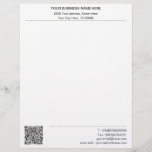 QR Code Business Name Address Company Letterhead<br><div class="desc">Your Colors - Simple Personalized Business Office Letterhead with QR code - Add Your QR code - Image or Logo - Photo / Business Name - Company / Address - Contact Information - Resize and move or remove and add elements / image / text with customization tool. Choose / add...</div>