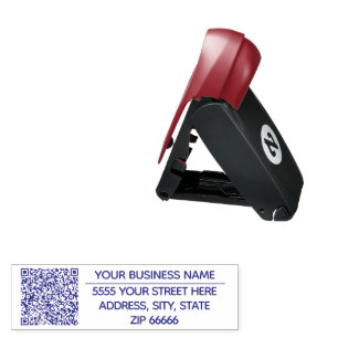 QR Code Business Name Address Your Modern Stamp
