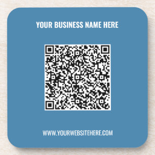 QR Code Business Name Website Professional Coaster