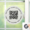 QR Code | Business Professional Gray Round 