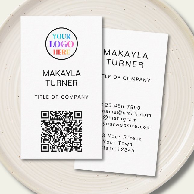 QR Code Business Professional Logo Business Card (Creator Uploaded)