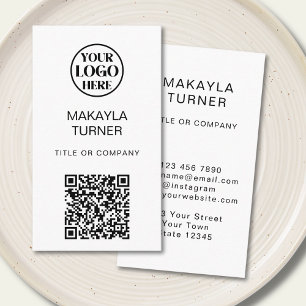 QR Code Business Professional Logo Business Card