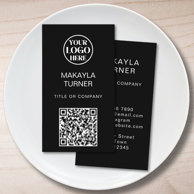 QR Code Business Professional Logo Card (Creator Uploaded)