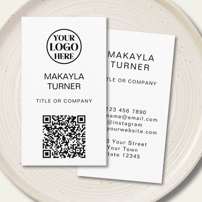 QR Code Business Professional Logo Card (Creator Uploaded)