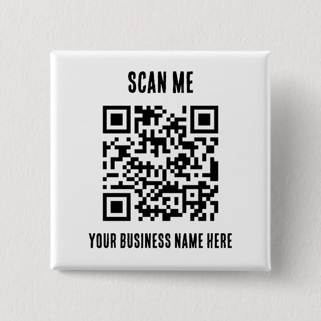 QR Code Business Promotional Button (Front)