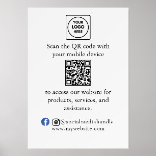 QR Code Business Promotional Display Sign Holder