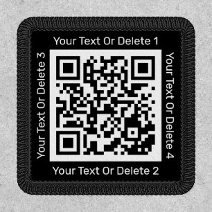 QR Code Business Promotional Marketing Black Patch