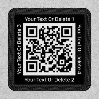 QR Code Business Promotional Marketing Black Patch