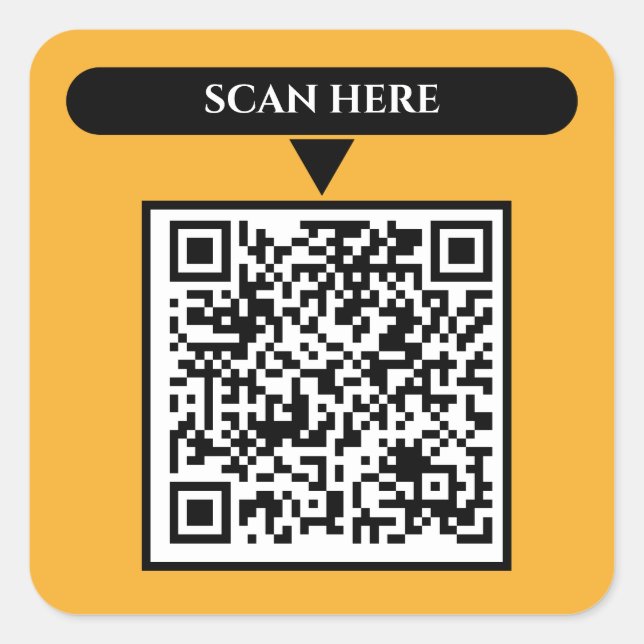 QR Code Business Square Stickers (Front)