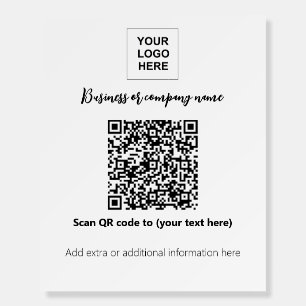 QR code business tabletop template Foam Board