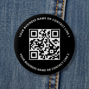 QR Code Business Template Black Button