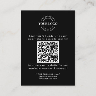 QR Code Business Website Scan Me Social Media Logo Card