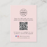 QR Code Business Website Scan Me Social Media Pink Business Card