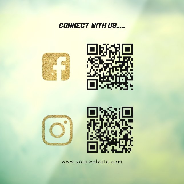 QR Code Business Website Social Media Scan Me Window Cling (Sheet 3)