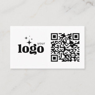 QR Code Business Your Logo Here Modern Template Card