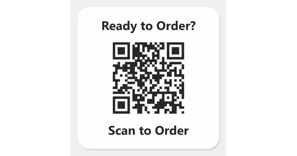 QR Code Cafe Square Sticker | Zazzle