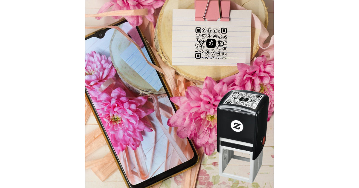 Business Branding Stamp QR Code Stamp Personalized Stamp Social Media Stamp  Instagram Stamp Business Packaging Supplies SELF INKING Stamp 