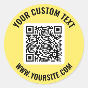 QR Code Classic Round Sticker
