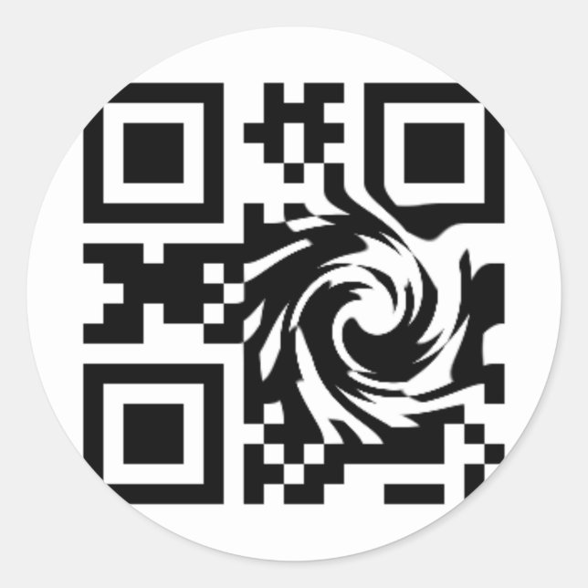 QR Code Classic Round Sticker (Front)