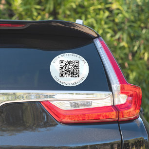 QR Code Cleaning Service Business Car Vinyl Decal
