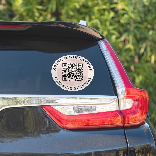 QR Code Cleaning Service Business Car Vinyl Decal