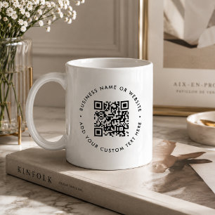 QR Code Coffee Mug Business Website Cup Gift