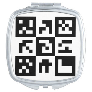 qr code compact mirror