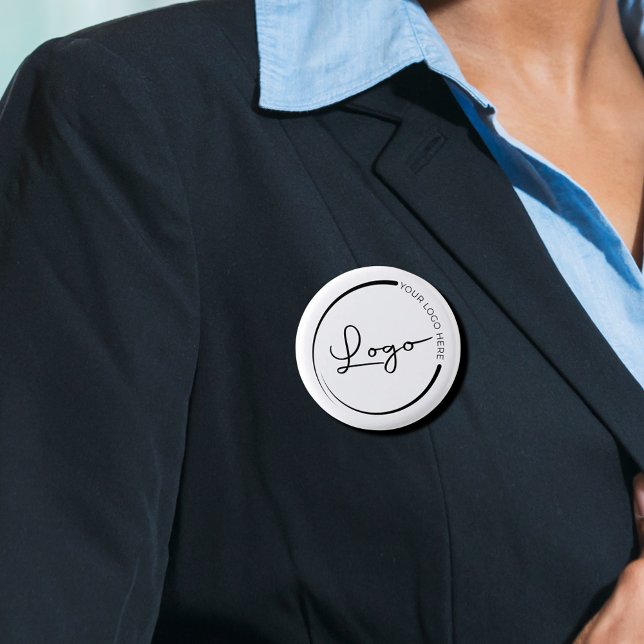 QR Code Company Business Logo Promotional Button (Creator Uploaded)