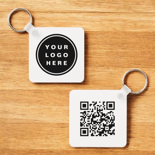 QR Code Company Business Logo Promotional Keychain