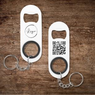QR Code Company Business Logo Promotional Keychain Bottle Opener