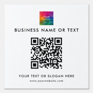 QR Code Company Business Logo Template Best Yard Sign
