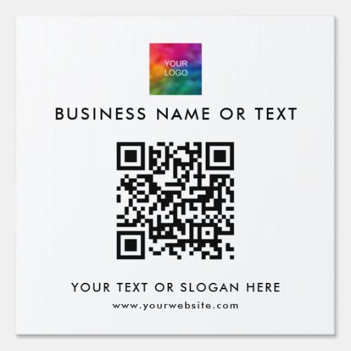 QR Code Company Business Logo Template Best Yard Sign