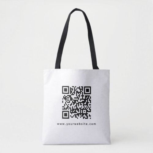QR Code Company Logo Website Address Barcode Tote Bag