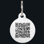 QR Code Contact Details Pet ID Tag<br><div class="desc">Modern pet ID tag featuring a qr code on the front for you to replace with your own,  and your pets name on the reverse with instructions.</div>